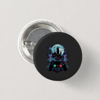 Griezelig Kasteel Horror Gamer Design Ronde Button 3,2 Cm