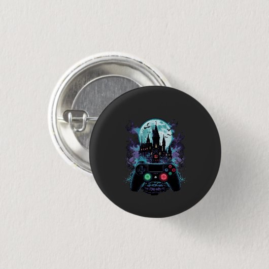 Griezelig Kasteel Horror Gamer Design Ronde Button 3,2 Cm (Voorkant /achterkant)