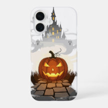 Griezelig Kasteel Jack O Lantern Halloween Hoesje