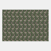 Griezelig Kerst Candy Cane Schedel Wrapping Papier Inpakpapier Vel (Voorkant 3)