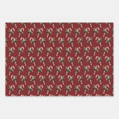 Griezelig Kerst Candy Cane Schedel Wrapping Papier Inpakpapier Vel (Voorkant 2)