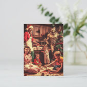 Griezelig Kerst Horror Retro Familie Portret Briefkaart (Staand voorkant)