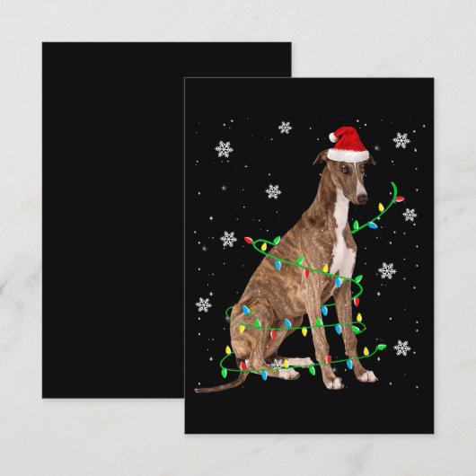 griezelig kerstfeest licht schattig bedankkaart (Voorkant / Achterkant)