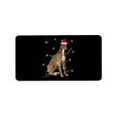 griezelig kerstfeest licht schattig etiket (Voorkant)