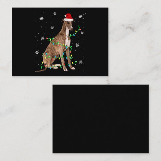 griezelig kerstfeest licht schattig informatiekaartje (Voorkant / Achterkant)