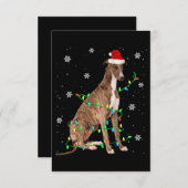 griezelig kerstfeest licht schattig informatiekaartje (Voorkant / Achterkant)