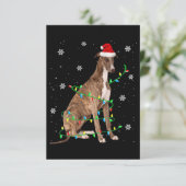 griezelig kerstfeest licht schattig informatiekaartje (Staand voorkant)