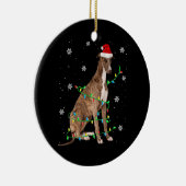 griezelig kerstfeest licht schattig keramisch ornament (Rechts)