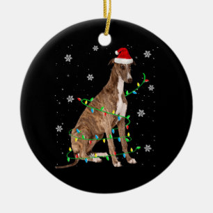 griezelig kerstfeest licht schattig keramisch ornament