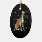 griezelig kerstfeest licht schattig keramisch ornament (Links)