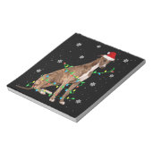 griezelig kerstfeest licht schattig notitieblok (Linkerzijde)