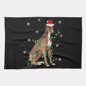 griezelig kerstfeest licht schattig theedoek (Horizontaal)