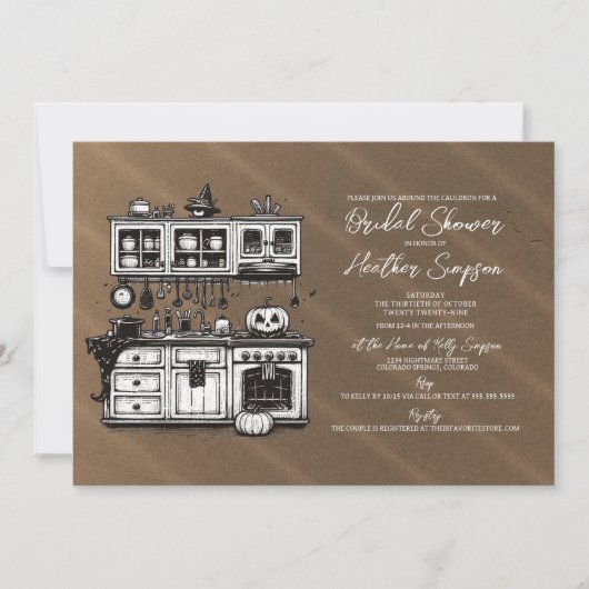 Griezelig Keuken Vrijgezellenfeest Kaart (Voorkant)