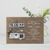 Griezelig Keuken Vrijgezellenfeest Kaart (Staand voorkant)