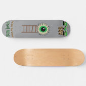 Griezelig kijken groen oog skateboard (Horizontaal)