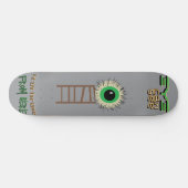 Griezelig kijken groen oog skateboard (Horizontaal)
