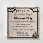 Griezelig klein meisje met grote ogen Halloween Kaart (Achterkant)