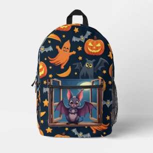 Griezelig Knuffelachtige Baby Vleermuis Halloween Bedrukte Rugzak