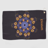 Griezelig Knuffig Mandala Monster Kunst Halloween Golfhanddoek (Horizontaal)