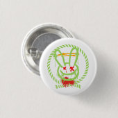 griezelig konijn ronde button 3,2 cm (Voorkant /achterkant)