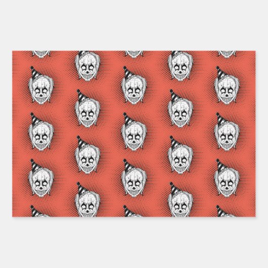 griezelig kwaad clown horror inpakpapier (Voorkant 2)