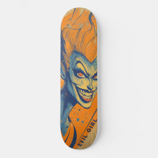 Griezelig Kwaadaardig Meisje Persoonlijk Skateboard