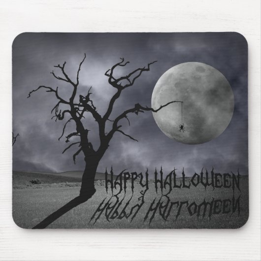 Griezelig landschap Halloween Muismat (Voorkant)