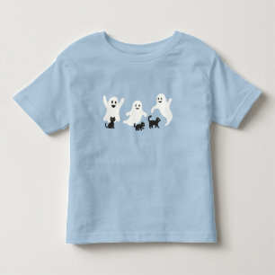 Griezelig leuk spookjes- en zwarte katten t-shirt