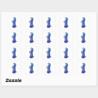 Griezelig Lief Maan Booswicht Karakter Donkere Fan Vierkante Sticker