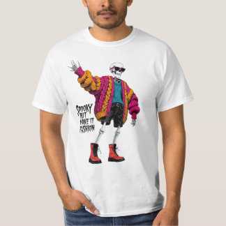 Griezelig Maar Maak Het Mode Grappige Halloween T-shirt