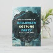 Griezelig maar mooi kerkhof Halloween Kaart (Staand voorkant)