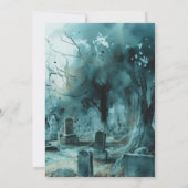 Griezelig maar mooi kerkhof Halloween Kaart (Achterkant)