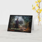 Griezelig Macaber Spookhuis en zijn Eigenaar van Kaart (Gele Bloem)