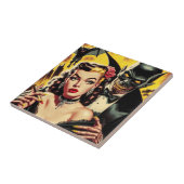  griezelig meisje tegeltje (Zijkant)