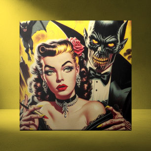  griezelig meisje tegeltje