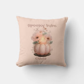 Griezelig Meisjes Pompoen Kussen (Voorkant)