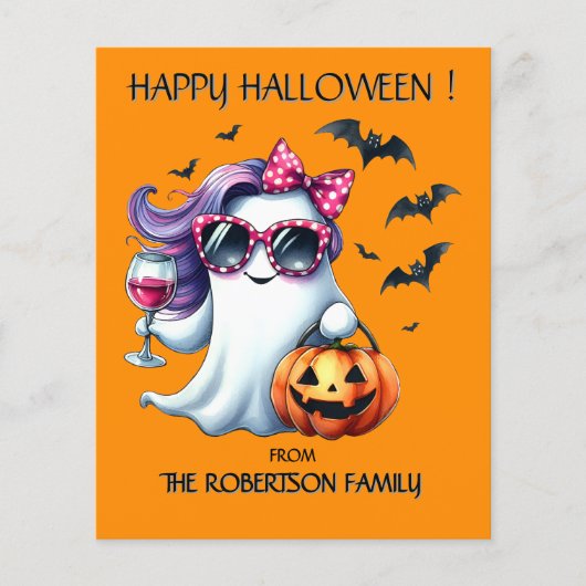 Griezelig Meisjesachtig Spook Halloween  Flyer (Voorkant)