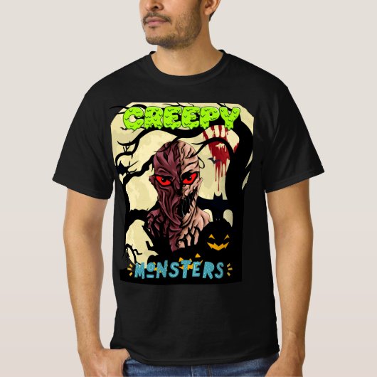 griezelig monster t-shirt (Voorkant)