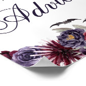 griezelig mooi | Gotische bloemenvleermuizen bubbe Poster (Hoek)