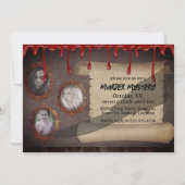 Griezelig moordmysterie Halloween-feest Kaart (Voorkant)