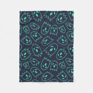 Griezelig Naadloos Patroon H (Stijl: 1) Fleece Deken