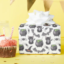 griezelig nacht spooky heks kat halloween patroon