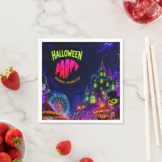 Griezelig Neon Halloween Feest Servet