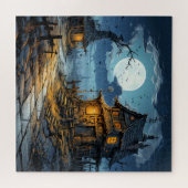 Griezelig oud spookhuis legpuzzel (Horizontaal)