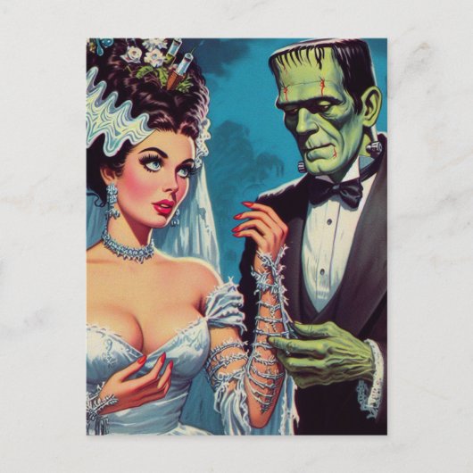 griezelig paar briefkaart (Voorkant)
