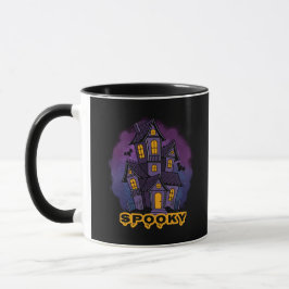 Griezelig Paars Landhuis Spookachtig Geheugen Huis Mok