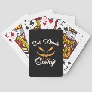 Griezelig Pompoen Monster Halloween Pokerkaarten