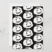 Griezelig Pompoen Patroon | Prettig Halloween Feestdagenkaart (Voorkant)