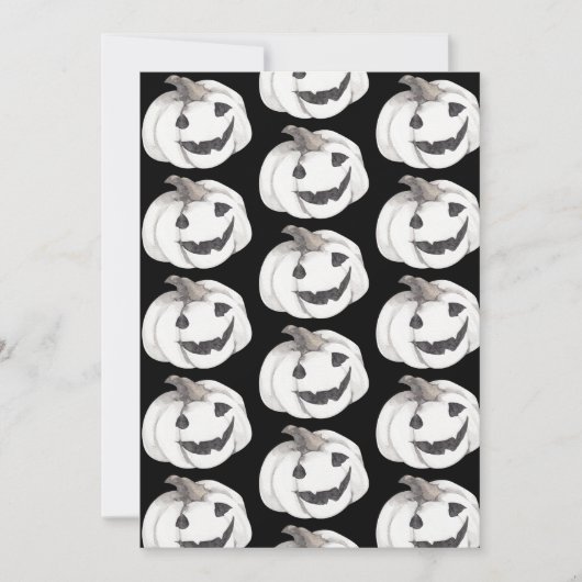Griezelig Pompoen Patroon | Prettig Halloween Feestdagenkaart (Voorkant)
