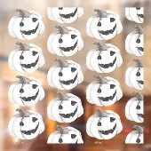 Griezelig Pompoen Patroon | Prettig Halloween Raamsticker (Vel 2)